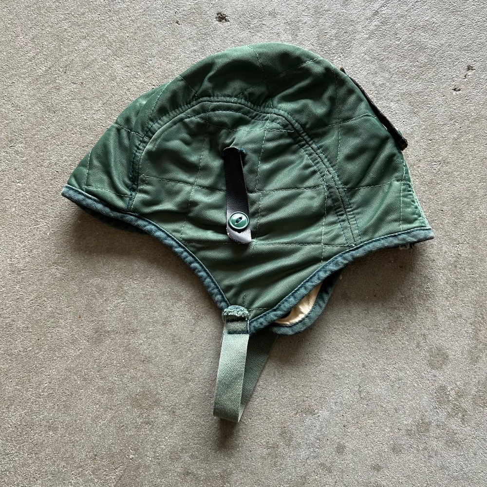 Vintage 40s U.S Military Com Issue Cold‎ Weather Helmet Liner Pyle Cap Hat